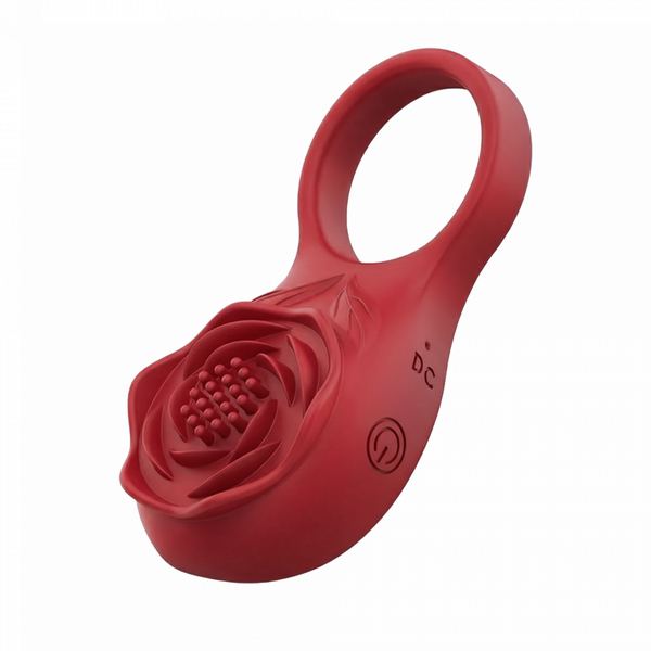 Anillo vibrador de silicona rojo suono