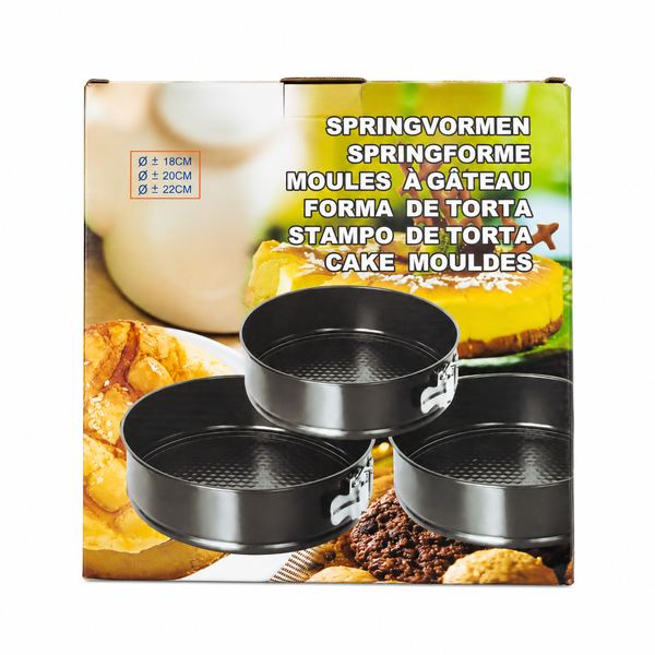 Set torteras desmontables x3 (18-20-22 cm) xiu ming