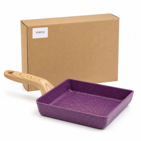 Plancha 20x15 cm violeta antiadherente granito