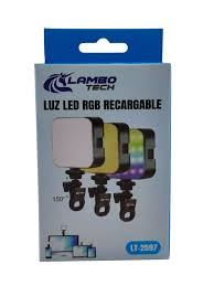 Mini panel de luz led rgb recargable lambo tech