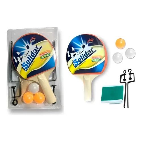 Set de ping pong 2 agarre 2 raquetas 3 pelotitas 1 red ppw5