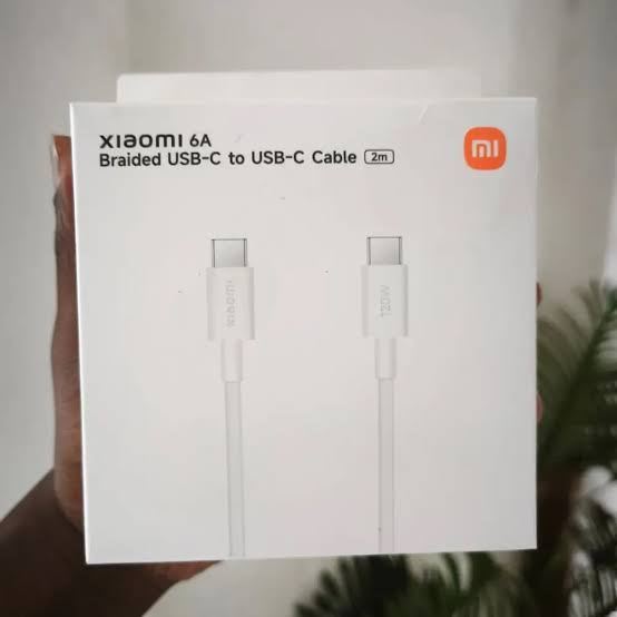Cable xiaomi 6a tipo c a tipo c braided 2 metros