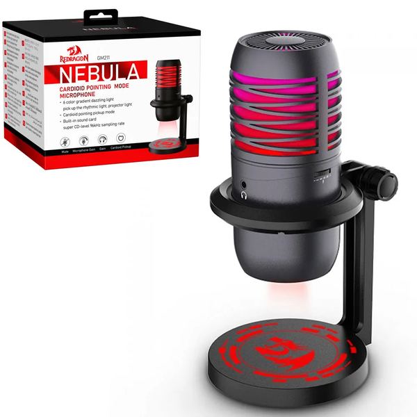 Micrófono redragon nebula usb con 6 colores