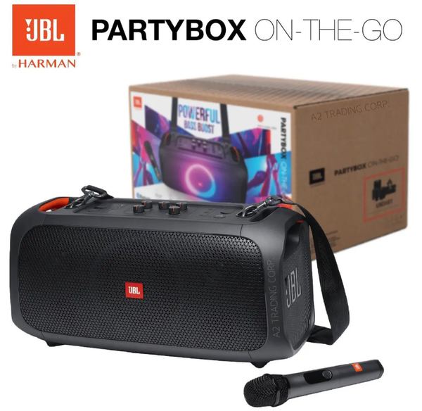 Parlante jbl partybox on-the-go portátil con bluetooth waterproof essential black 100v/240v original