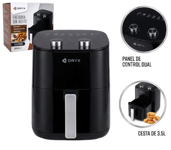 Freidora de aire 3.5 l sin aceite oryx