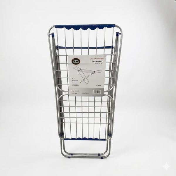 Tender para ropa con alas plegable