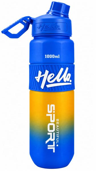 Botella deportiva plastico hello 1000ml