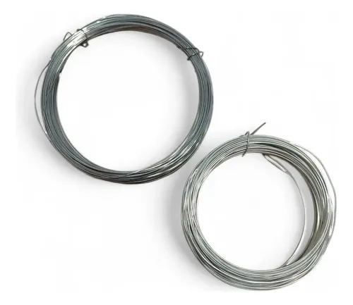 Alambre galvanizado inoxidable artesano 2 rollos de 15 m