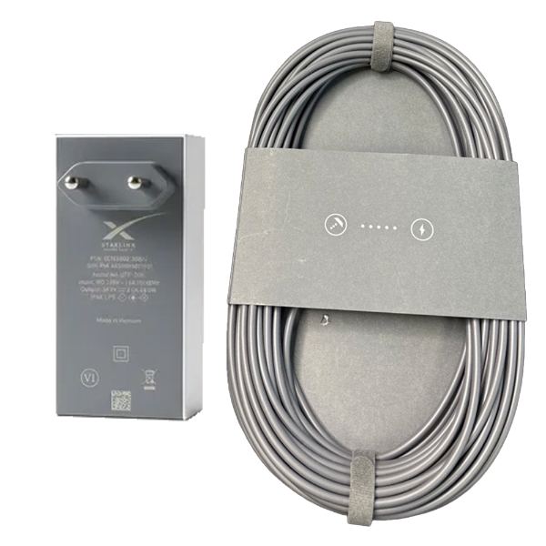Kit adaptador fuente de alimentacion starlink mini / bivolt / 30v / 60w + cable de alimentacion 10mt