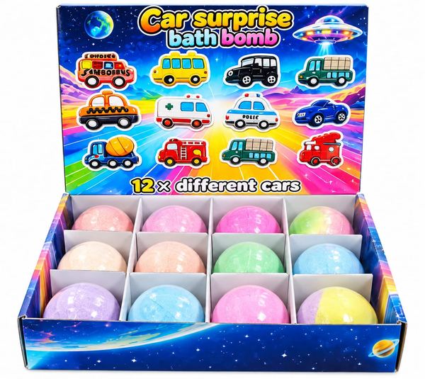 Pack de 12 bombas de baño con juguetes sorpresa