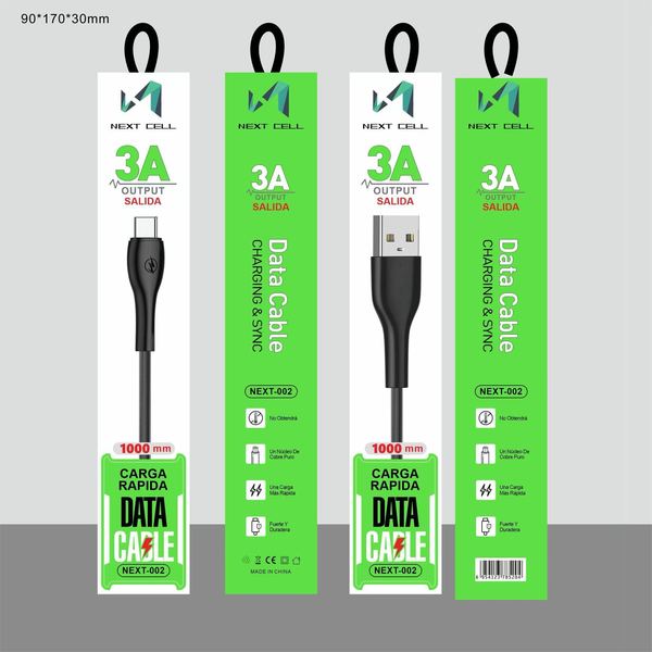 Cable usb tipo c de carga rápida 1 m 3 a