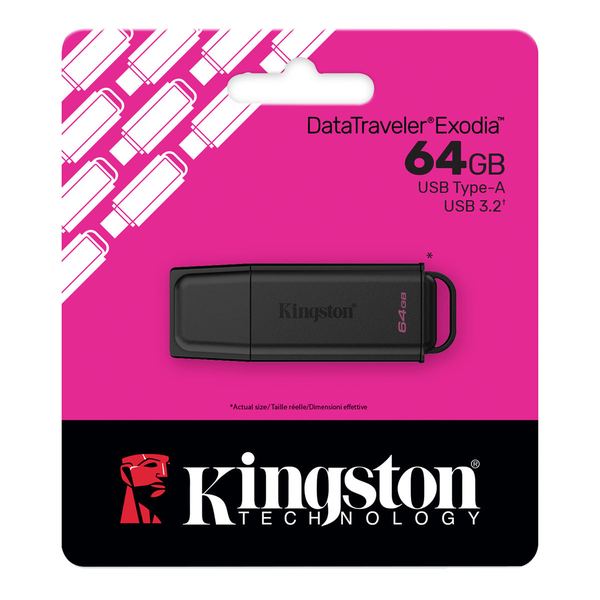 Pendrive kingston datatraveler exodia 64 gb usb 3.2 violeta