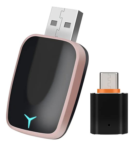 Adaptador inalámbrico carplay auto con cable 2 en 1 luo