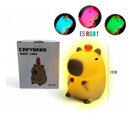 Velador infantil led recargable con forma de capibara