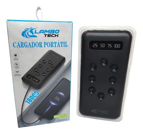 Cargador power bank portátil lambotech 18000 mah