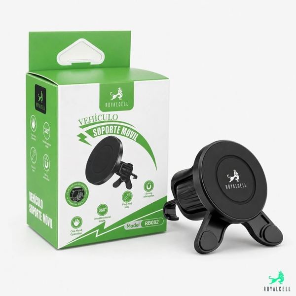 Soporte magnético para celular auto royalcell rejilla 360°