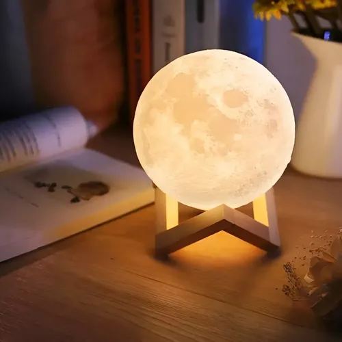 Mini lámpara led luna 3d rgb