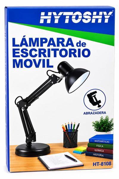 Lampara de escritorio metal brazo movil