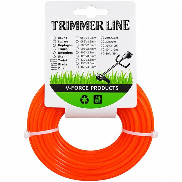 Tanza para desmalezadora de hilo nylon, 2,4 mm x 15 m