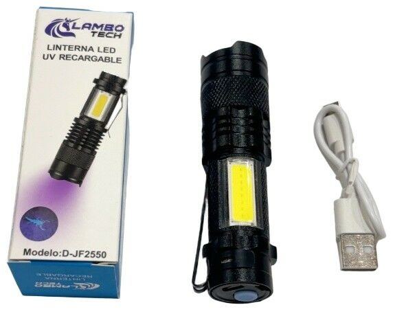 Linterna led uv recargable lambo tech