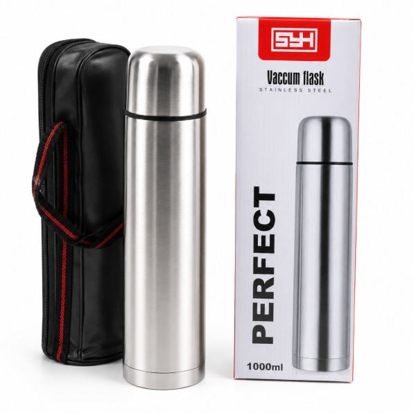 Termo bala acero inoxidable 1l doble pared funda