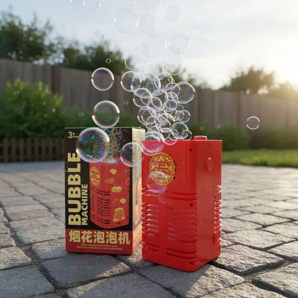 Maquina de burbujas bubble fireworks a pila