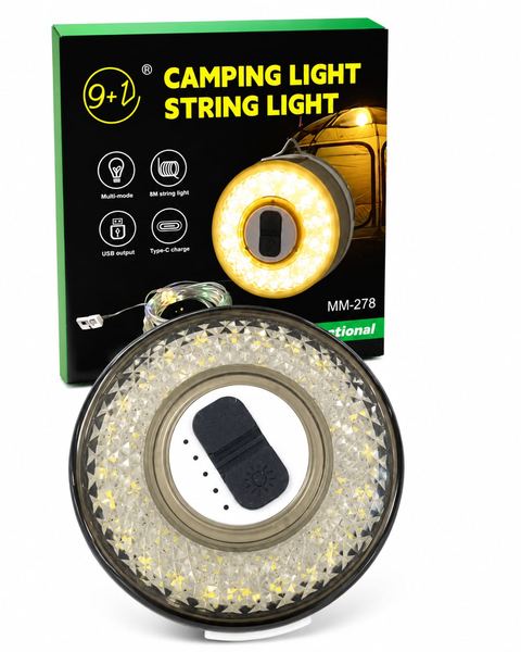 Luz led portátil guirnalda 8 m para camping colgante