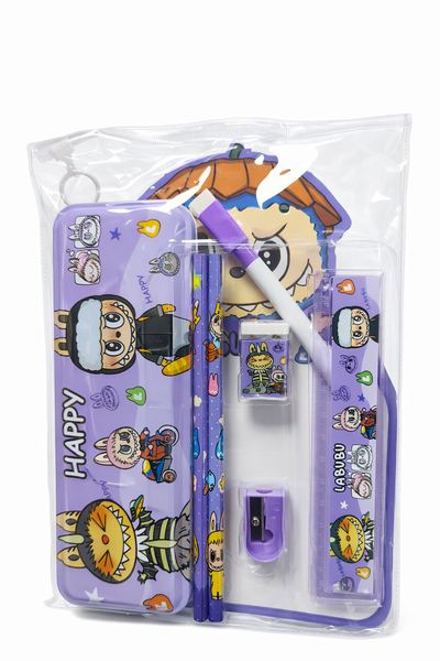 Set de útiles infantil con diseños, 7 piezas