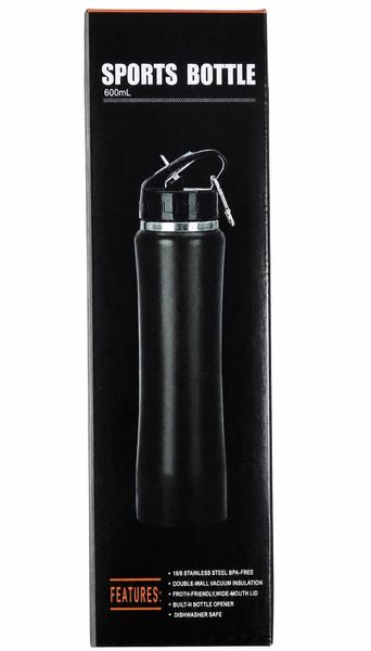 Botella térmica lisa de acero inoxidable 600 ml